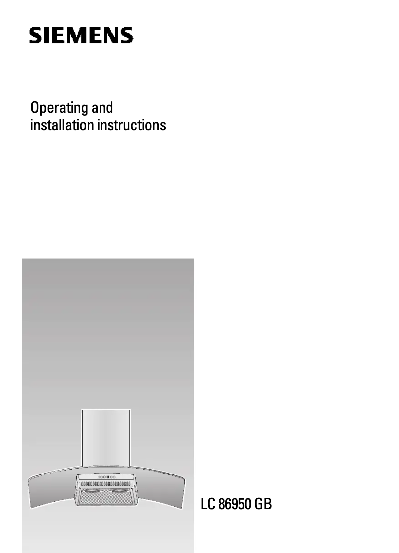 Page 1 de la notice Manuel utilisateur Siemens LC955HA60B