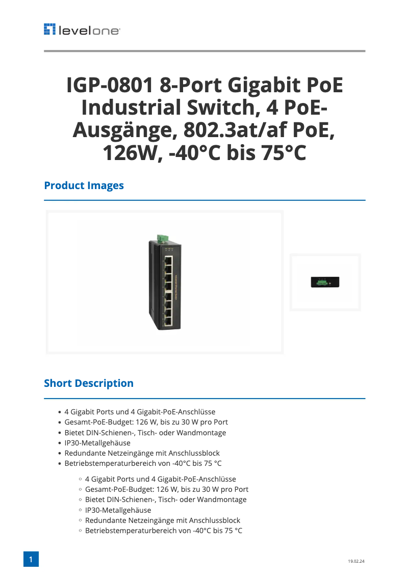Image de la première page du manuel de l'appareil IGP-0801