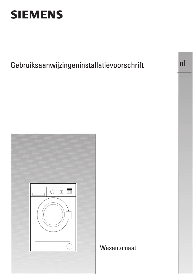 Page 1 de la notice Manuel utilisateur Siemens WM14A220