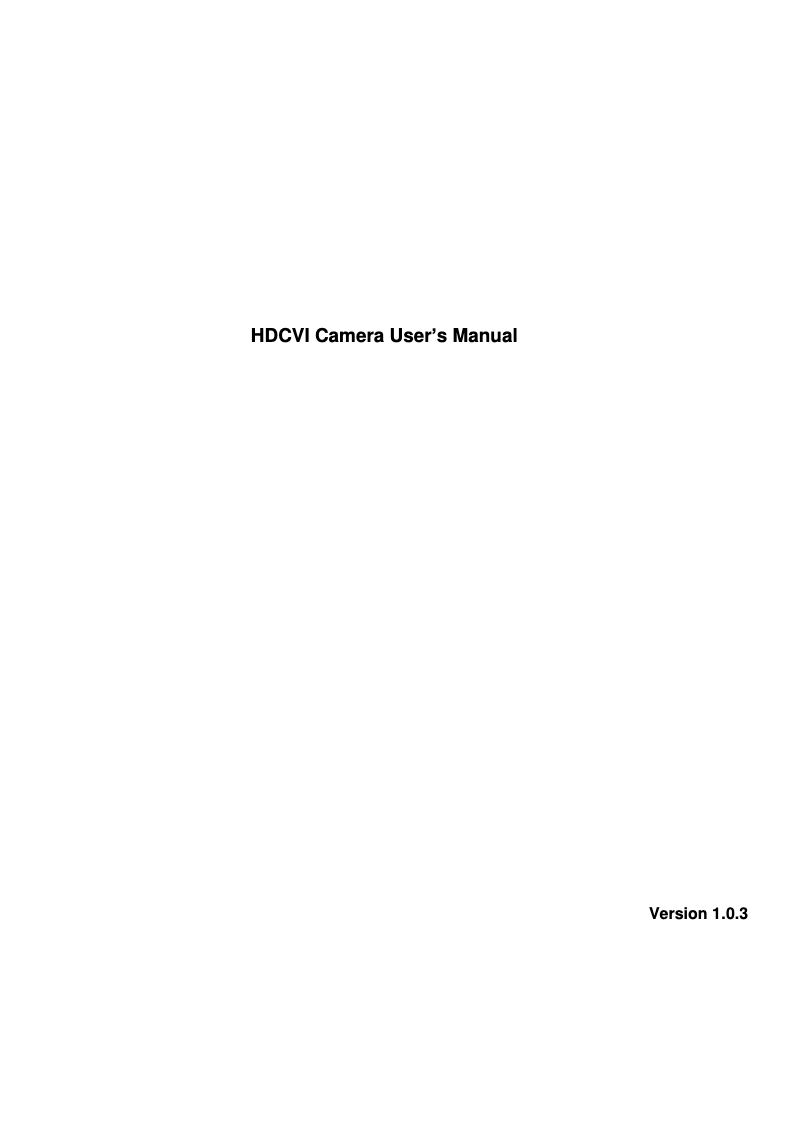 Image de la première page du manuel de l'appareil DH-HAC-HDW1220R-VF