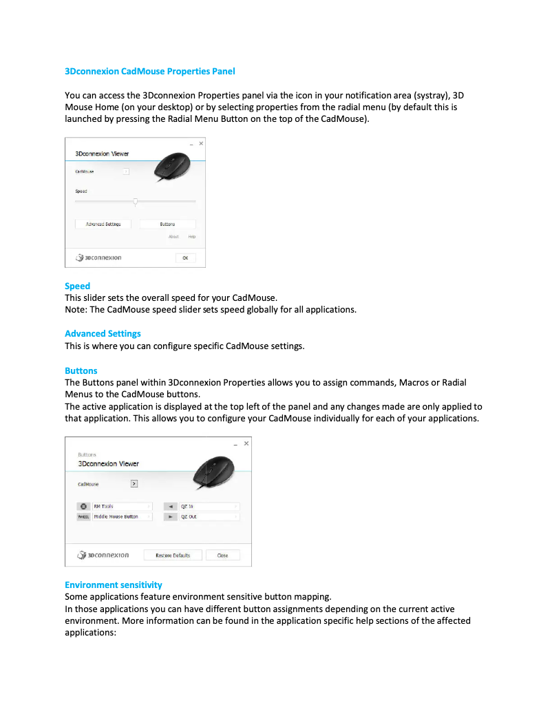 Image de la première page du manuel de l'appareil CadMouse