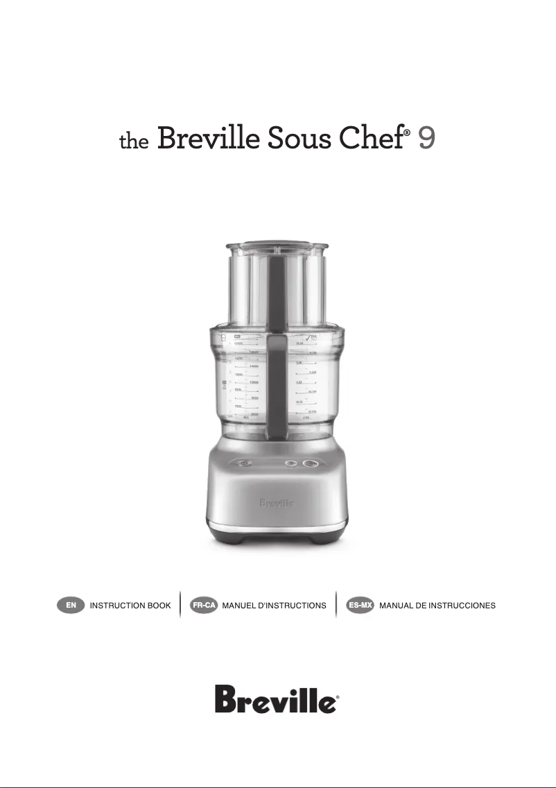 Page 1 de la notice Manuel utilisateur Breville the Kitchen Wizz 9 BFP610