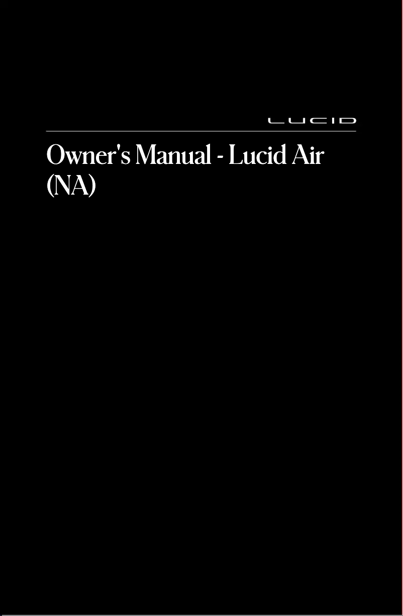 Page 1 de la notice Manuel utilisateur Lucid Air (2022)