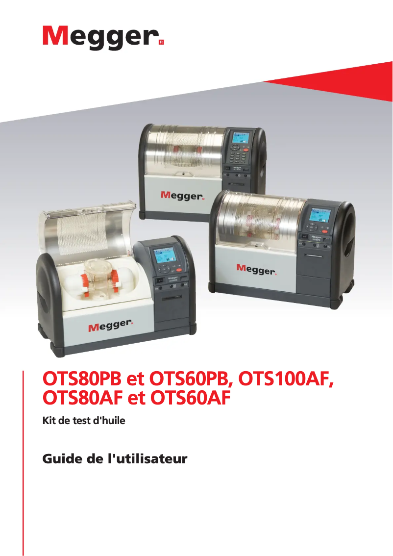 Page 1 de la notice Manuel utilisateur Megger OTS80PB