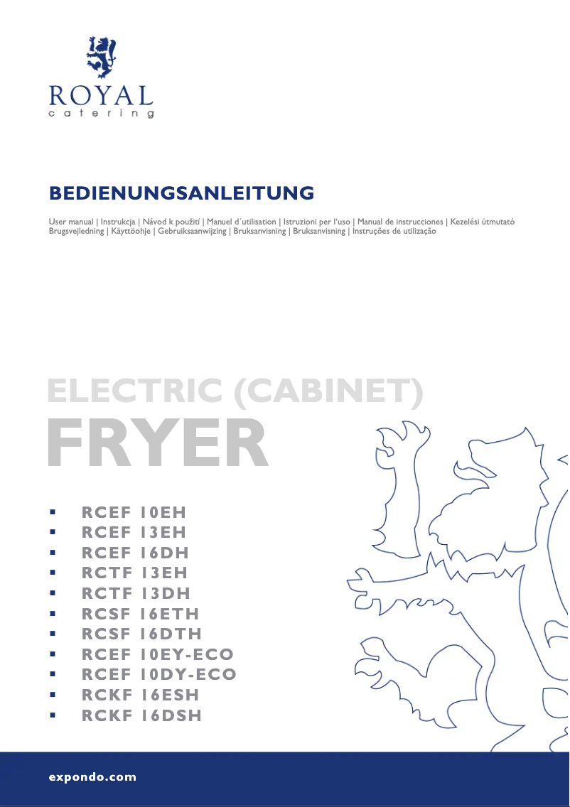 Image de la première page du manuel de l'appareil RCEF-10DY-ECO