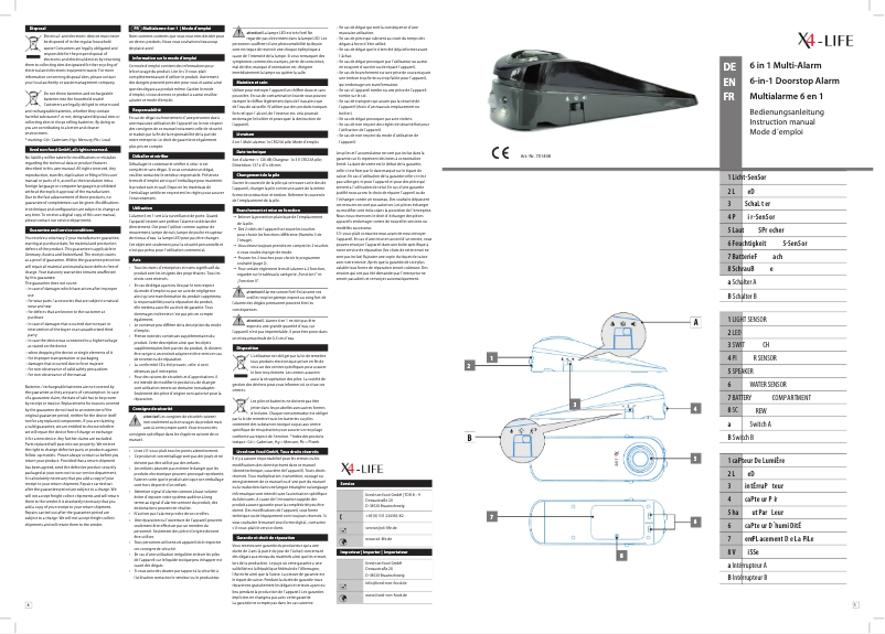 Page 1 de la notice Manuel utilisateur X4-LIFE 701448