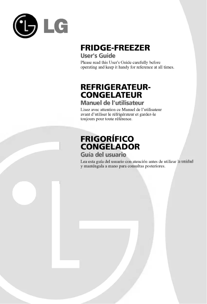 Page 1 de la notice Manuel utilisateur LG GR-459GVC