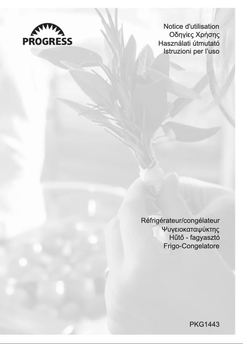 Page n°1 - Manuel utilisateur Progress PKG1443