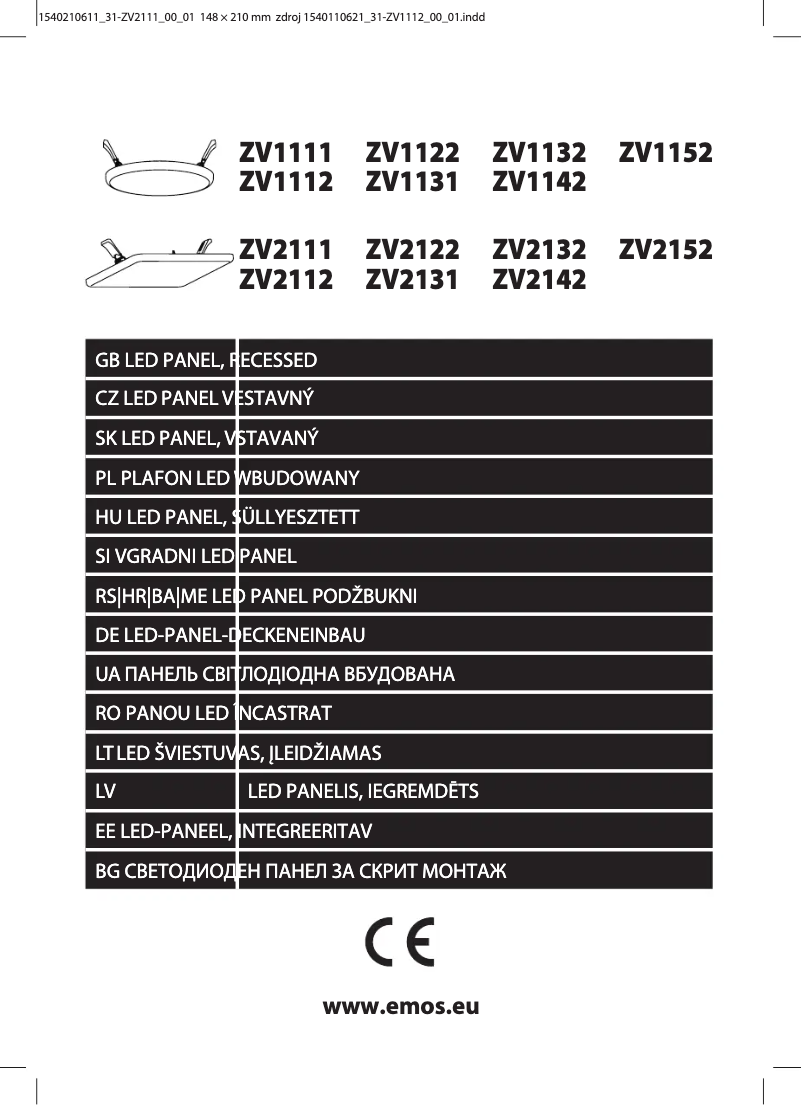 Page 1 de la notice Manuel utilisateur Emos ZV2111