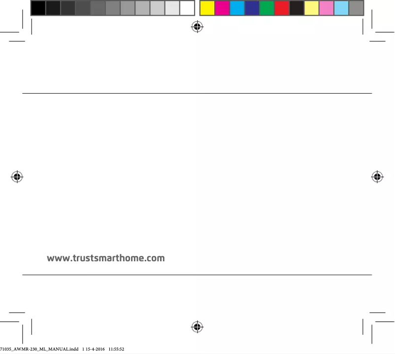 Page n°1 - Manuel utilisateur Trust AWMR-230