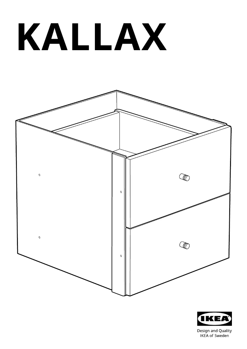 Image de la première page du manuel de l'appareil KALLAX 303.518.88