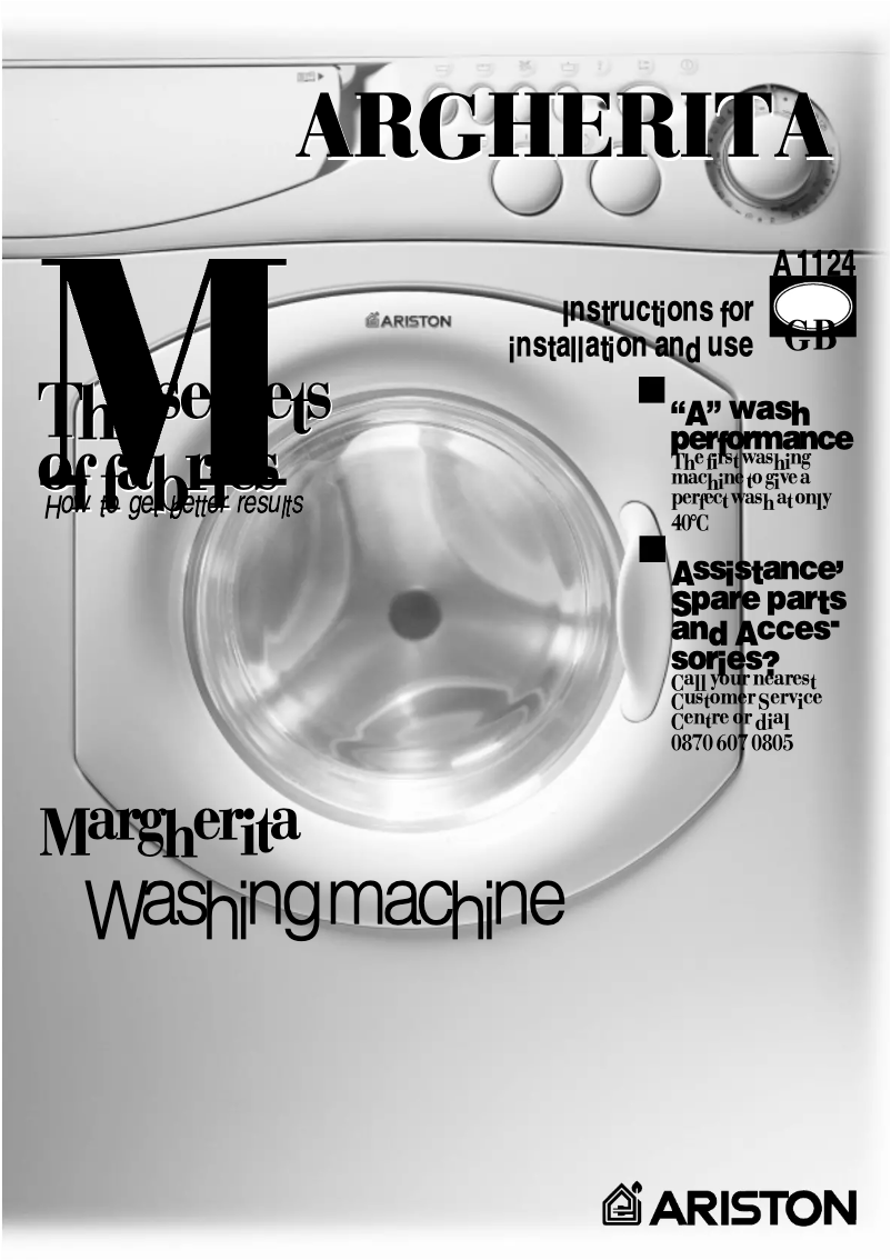 Page 1 de la notice Manuel utilisateur Ariston Thermo A1124