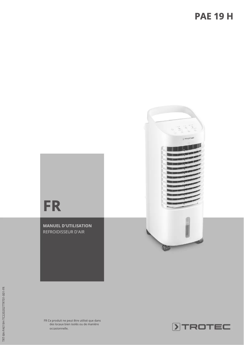 Image de la première page du manuel de l'appareil PAE 19 H