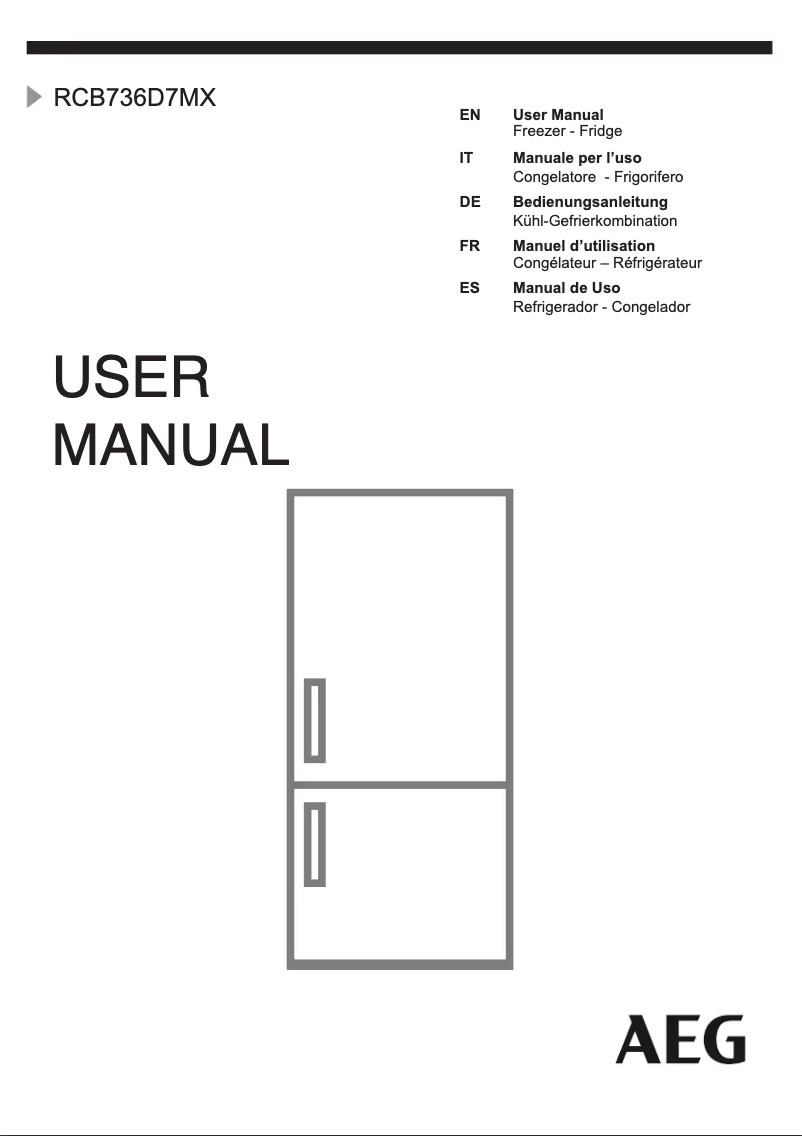 Page n°1 - Manuel utilisateur AEG RCB736D7MX