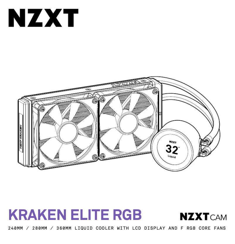 Page 1 de la notice Manuel utilisateur NZXT Kraken Elite 240