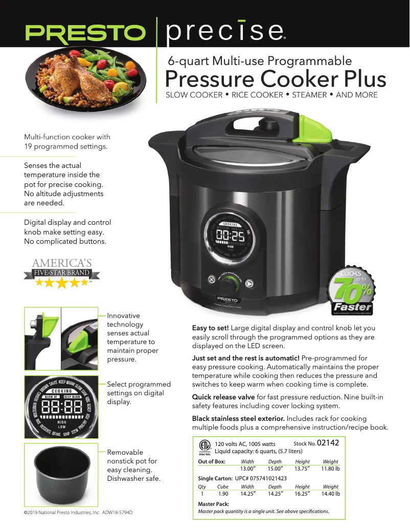 Image de la première page du manuel de l'appareil Precise 02142