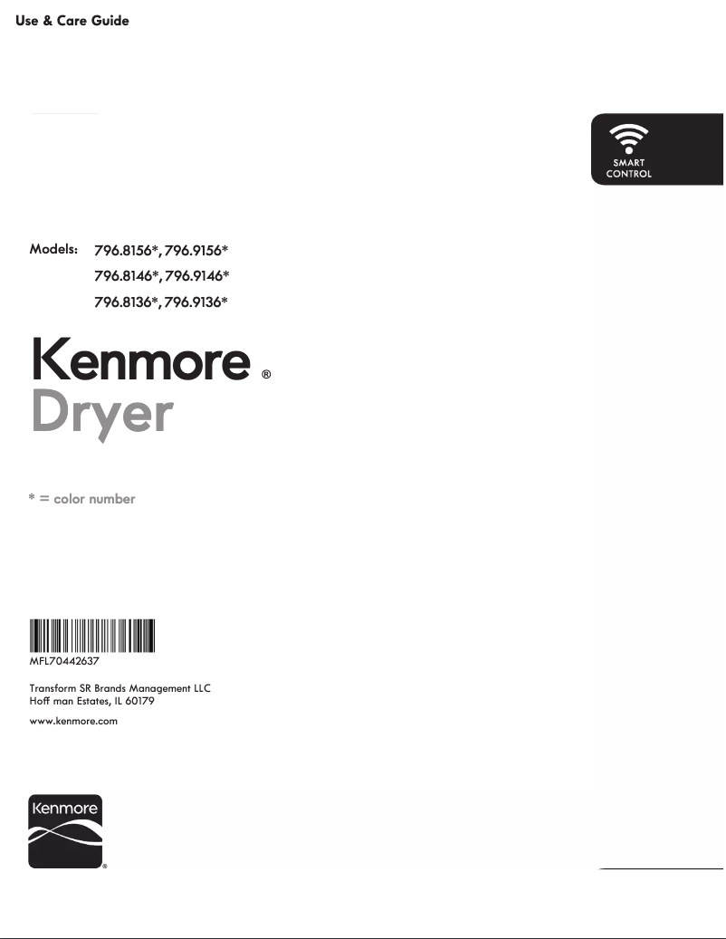 Page 1 de la notice Manuel utilisateur Kenmore 796.81362