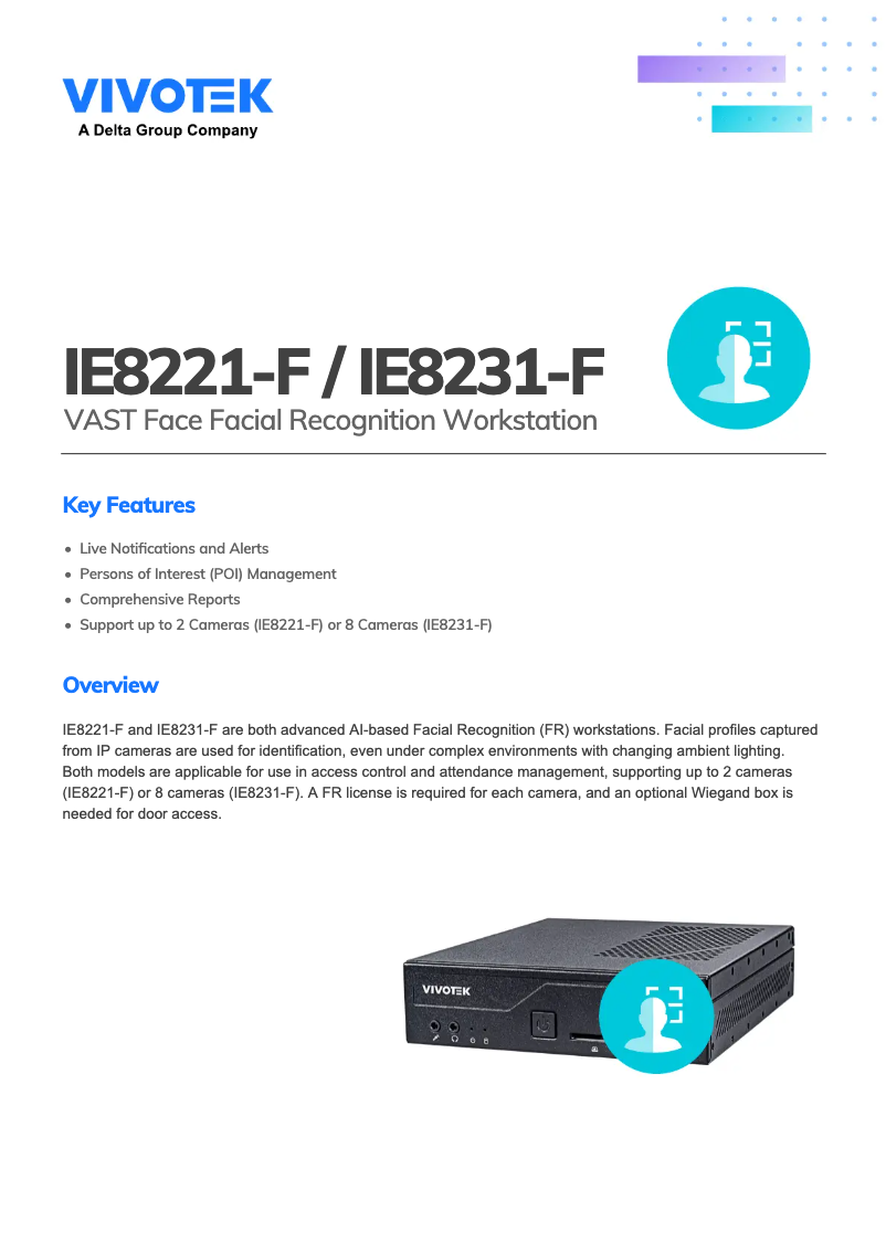 Image de la première page du manuel de l'appareil IE8231-F