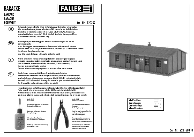 Page n°1 - Manuel utilisateur Faller 120252