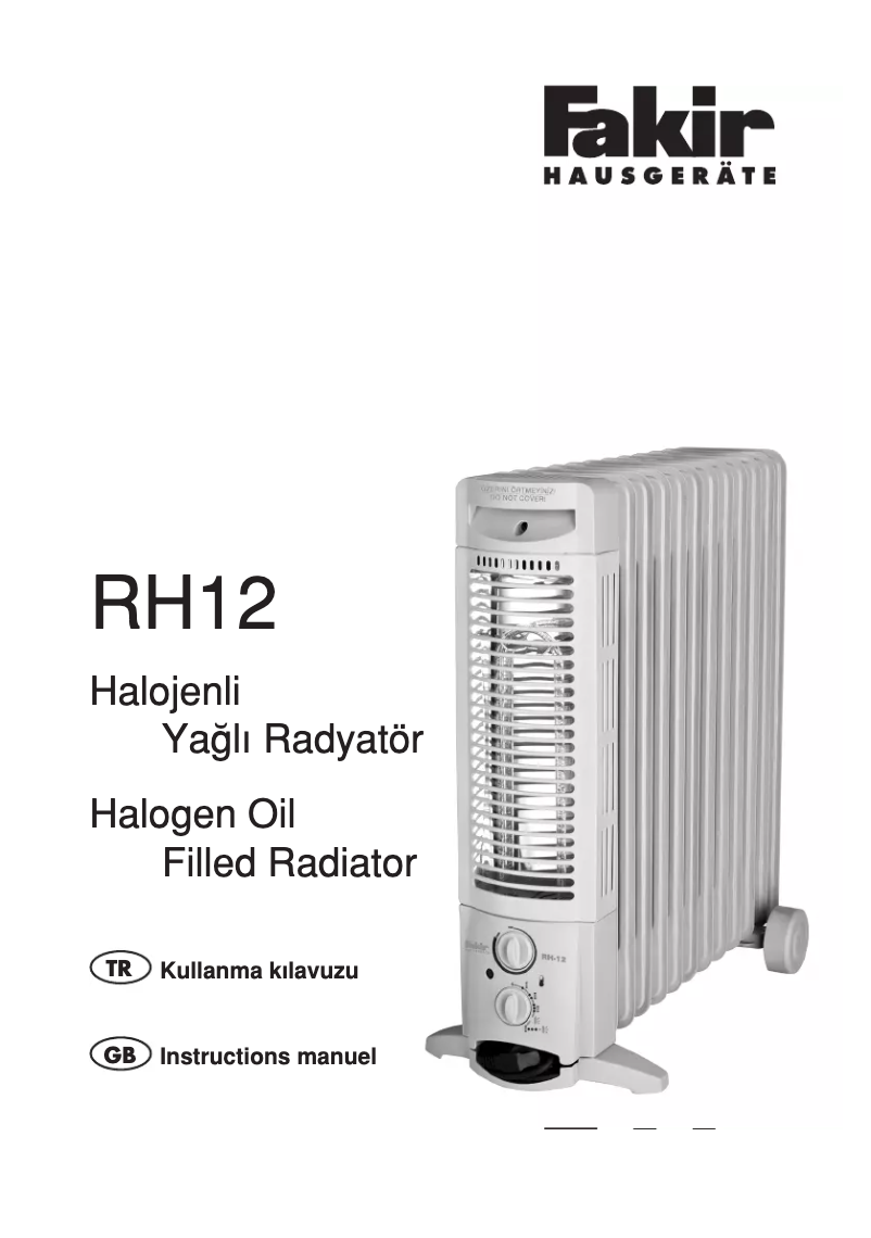 Image de la première page du manuel de l'appareil RH 12