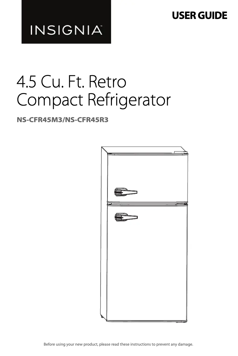 Page 1 de la notice Manuel utilisateur Insignia NS-CFR45R3