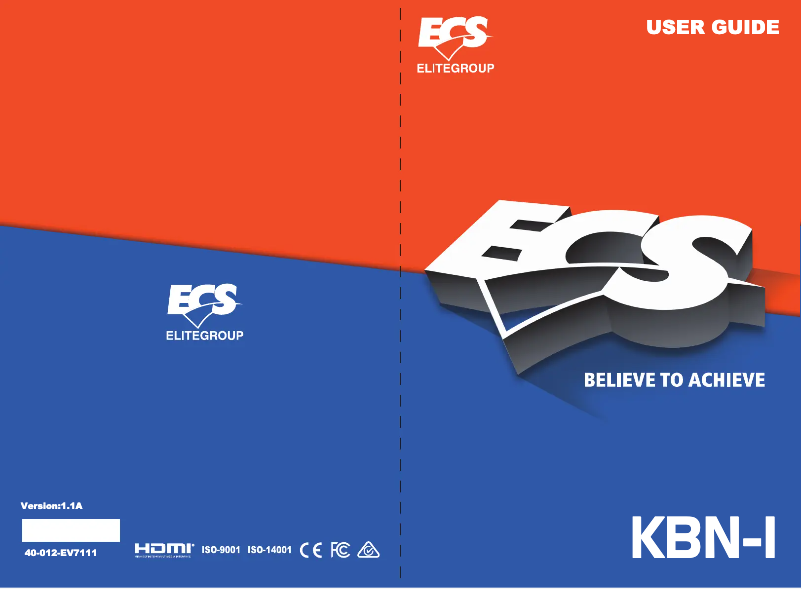 Page 1 de la notice Manuel utilisateur ECS KBN-I/5200