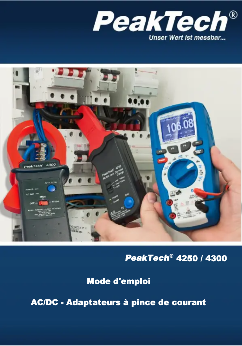 Page 1 de la notice Manuel utilisateur PeakTech 4300