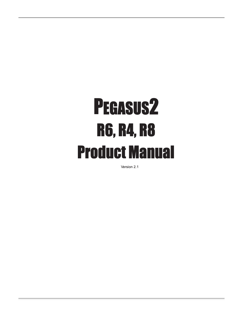 Page 1 of the manual User Manual Promise Technology Pegasus2 R4