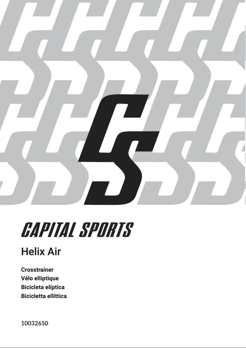 Page 1 de la notice Manuel utilisateur Capital Sports Helix Air