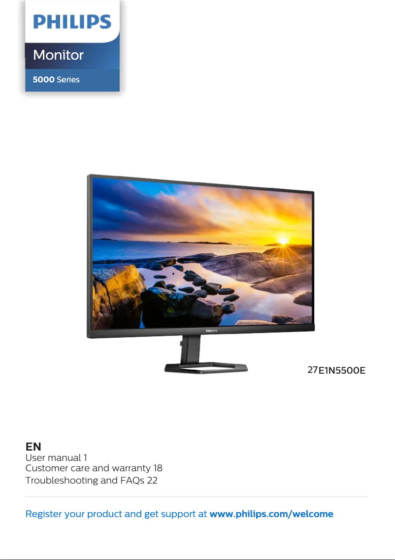 Image de la première page du manuel de l'appareil 27E1N5500E