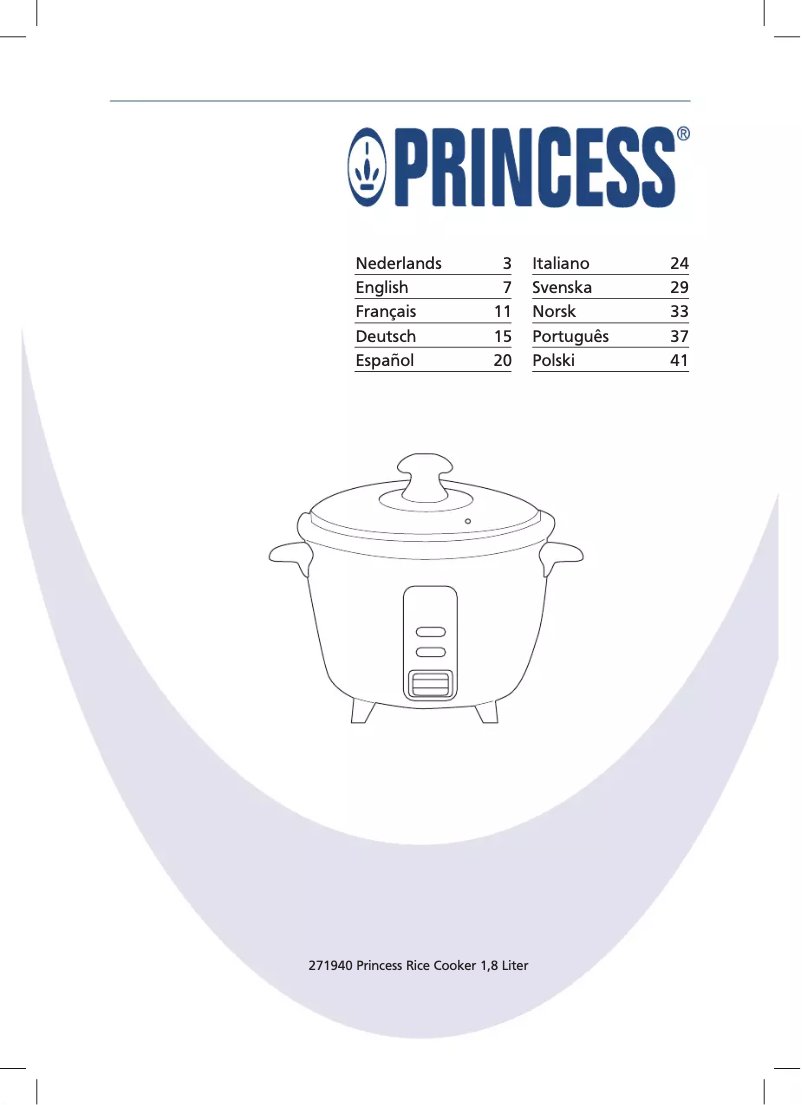 Page 1 de la notice Manuel utilisateur Princess 418379