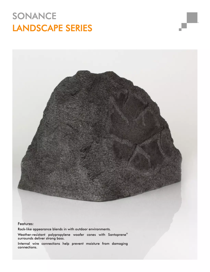 Página 1 del manual Ficha técnica Sonance Landscape RK63