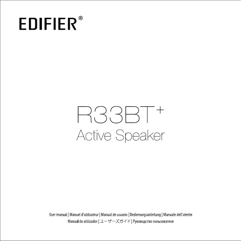 Image de la première page du manuel de l'appareil R33BT+