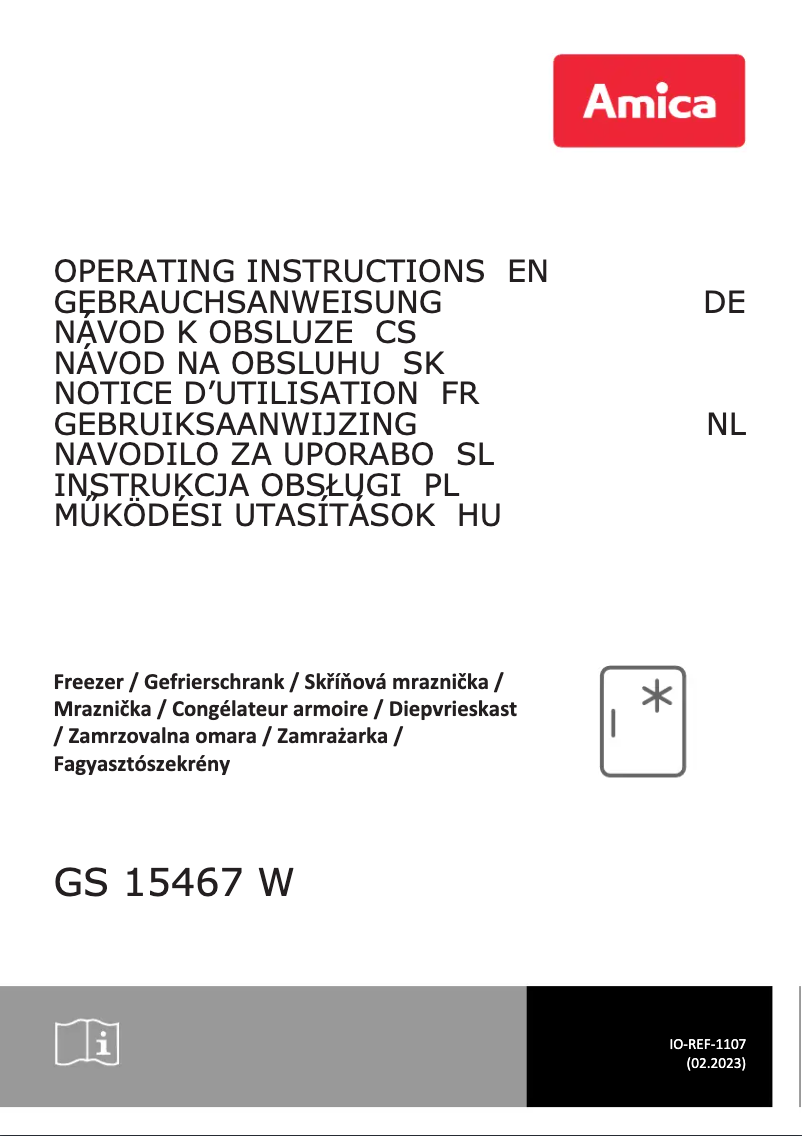 Page 1 de la notice Manuel utilisateur Amica GS 15467 W