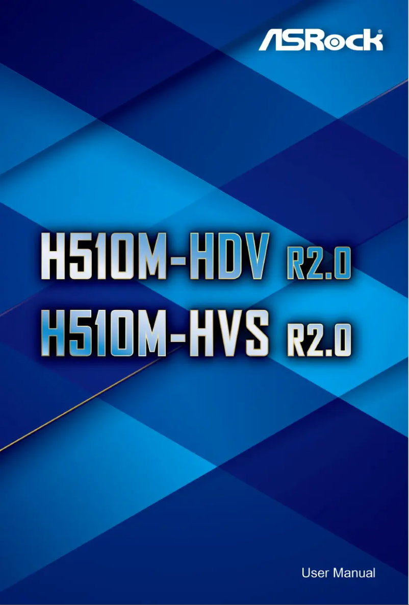Page n°1 - Manuel utilisateur Asrock H510M-HDV R2.0