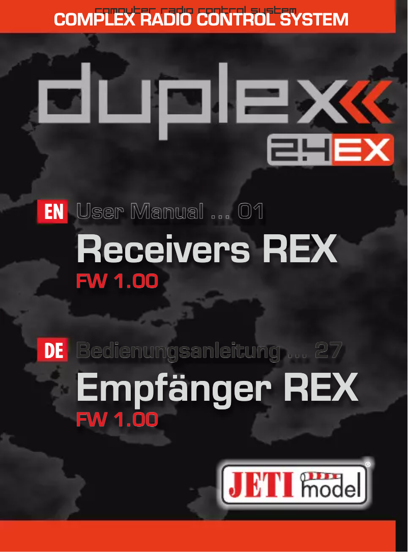 Image de la première page du manuel de l'appareil JDEX-RR7