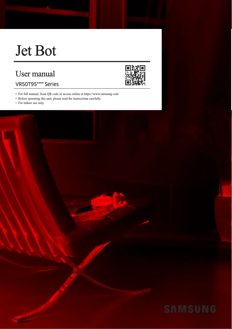 Page 1 de la notice Manuel utilisateur Samsung Jet Bot VR30T80313W