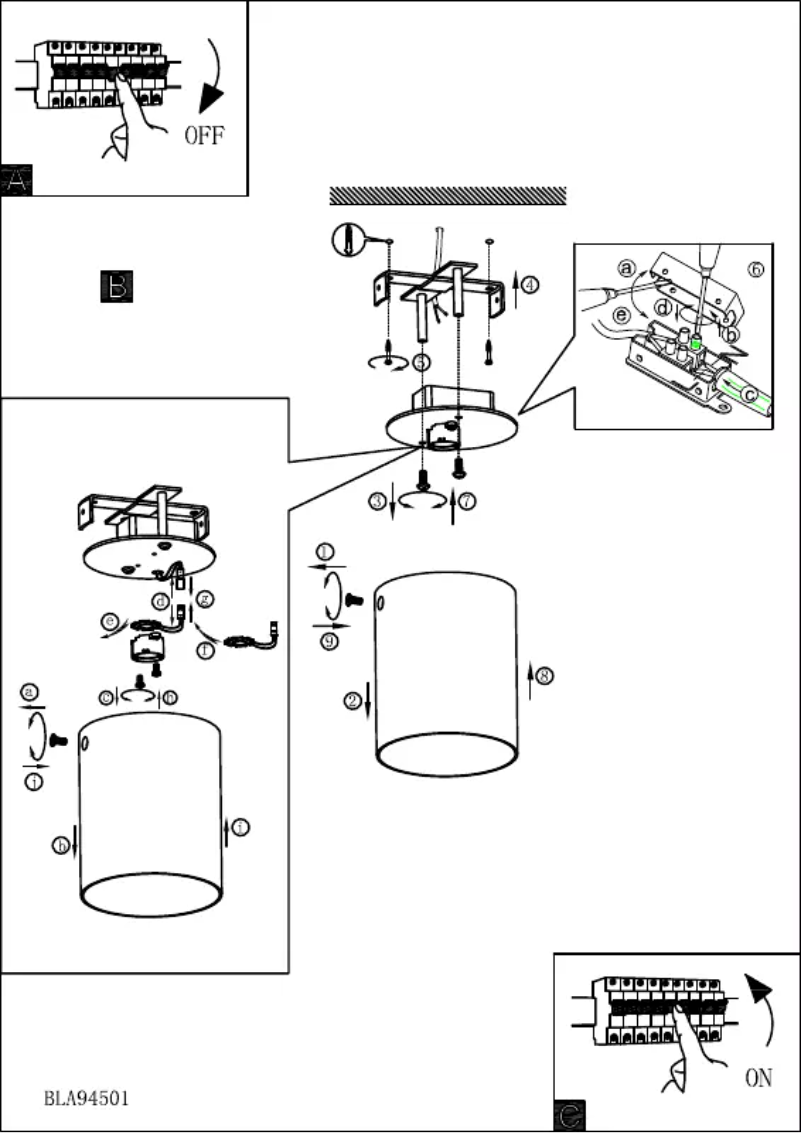Page 1 de la notice Manuel utilisateur Eglo Palasso