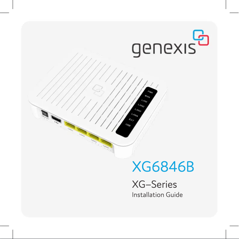 Image de la première page du manuel de l'appareil XG6846B