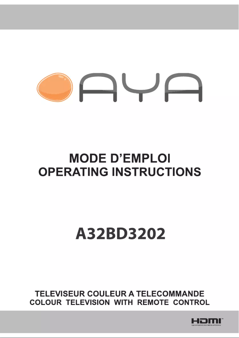 Page 1 de la notice Manuel utilisateur AYA A32BD3202