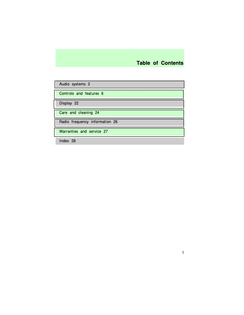 Page 1 de la notice Manuel utilisateur Ford F-250 Light Duty (1997)