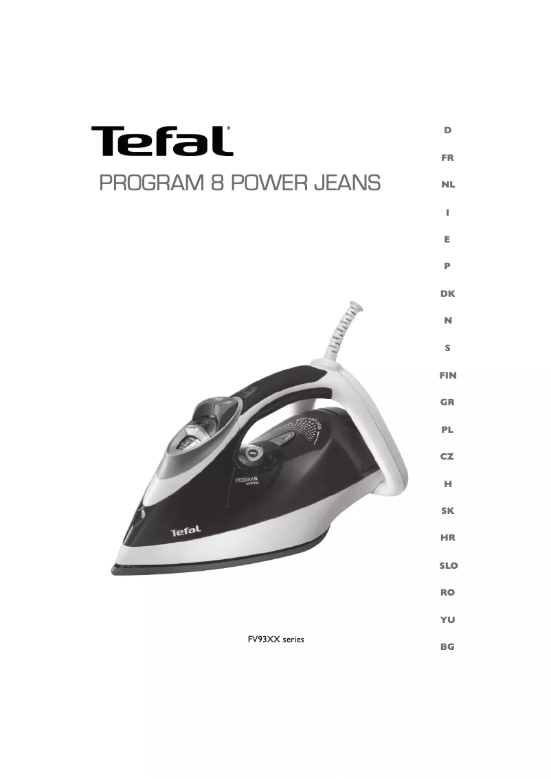 Page n°1 - Manuel utilisateur Tefal Program 8 Power Jean 300 FV9330