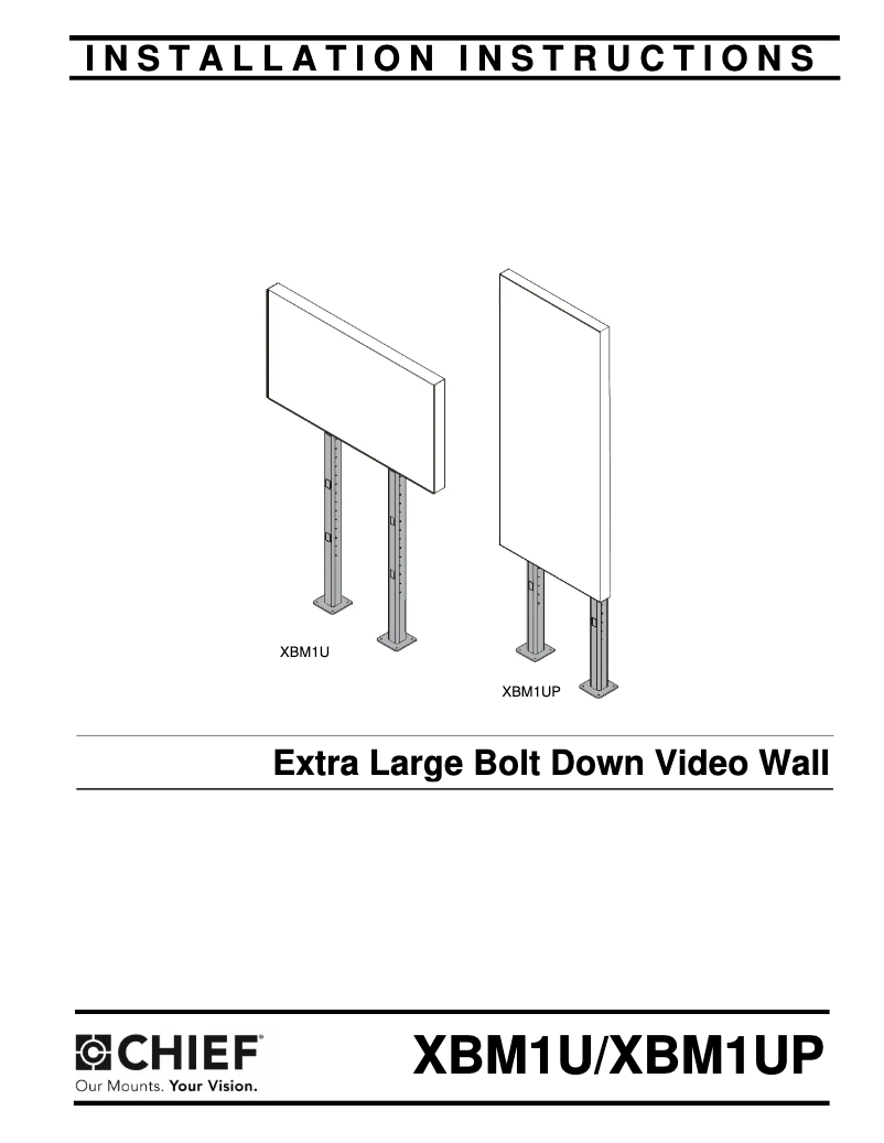 Page 1 de la notice Manuel utilisateur Chief XBM1UP