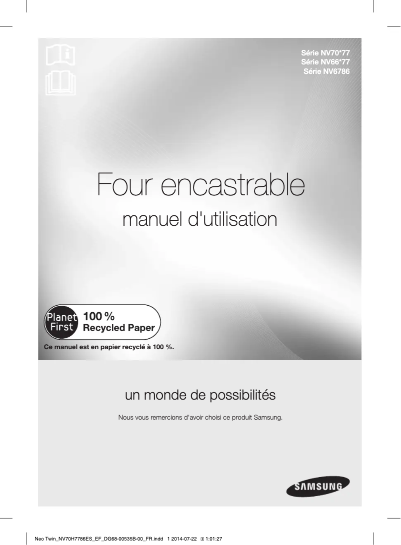 Page n°1 - Manuel utilisateur Samsung NV70F7786ES