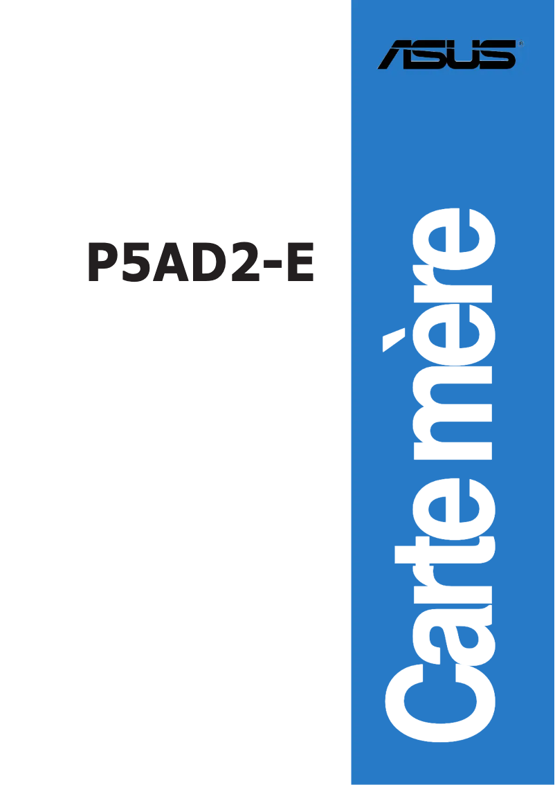 Image de la première page du manuel de l'appareil P5AD2-E