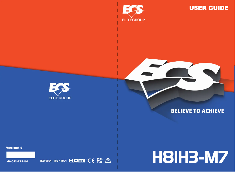 Page 1 de la notice Manuel utilisateur ECS H81H3-M7