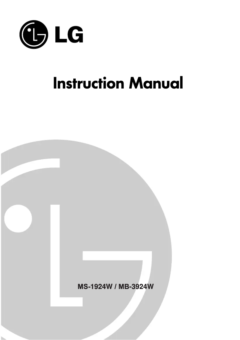 Image de la première page du manuel de l'appareil MB3924W