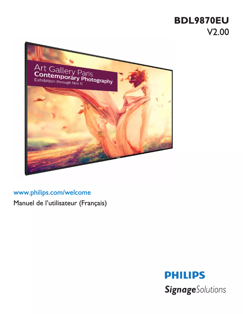 Página 1 del manual Manual de usuario Philips BDL9870EU