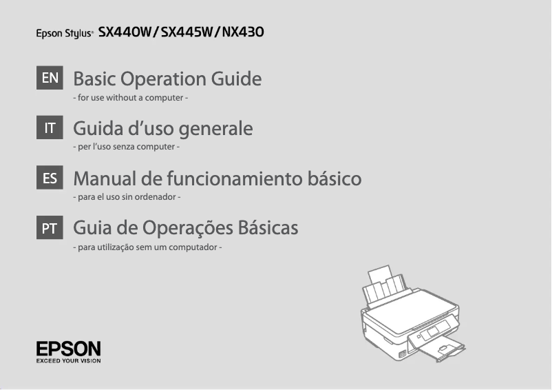 Page n°1 - Manuel utilisateur Epson Stylus SX445W