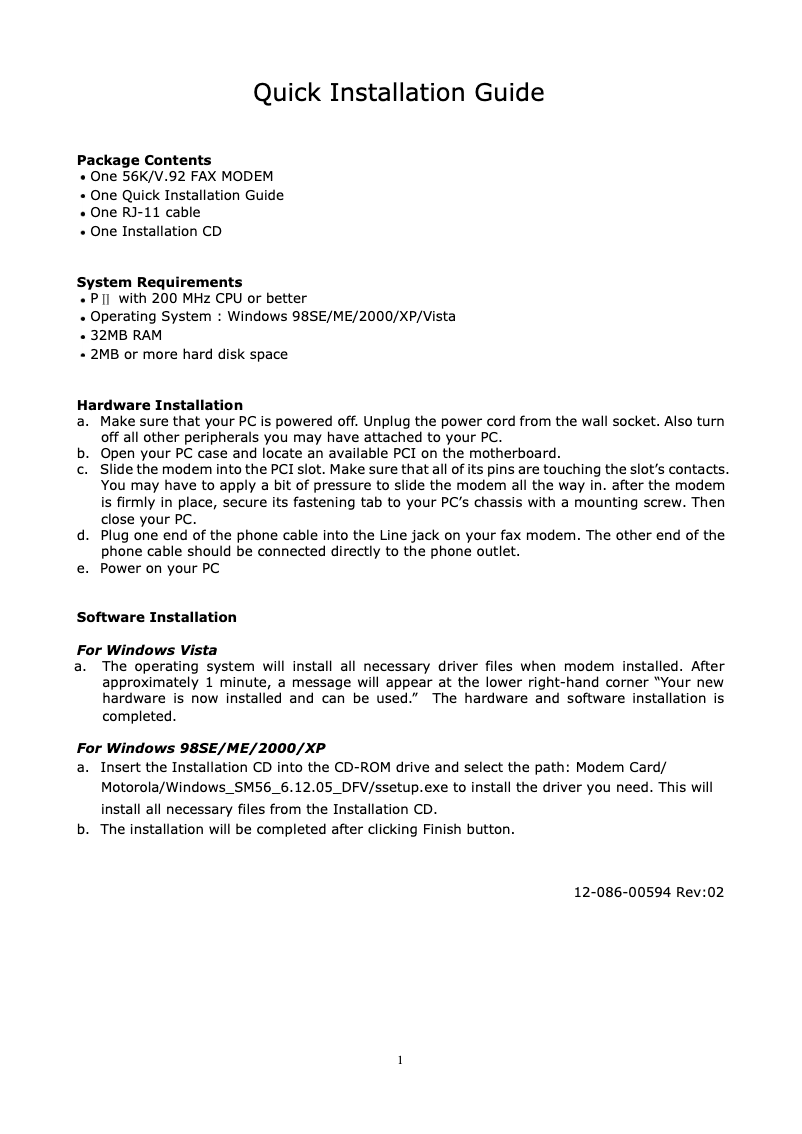 Página 1 del manual Manual de usuario Zonet ZFM5621MT